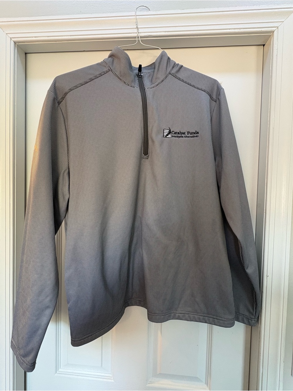 Callaway Light Gray and Black Soft Fleece Pullover